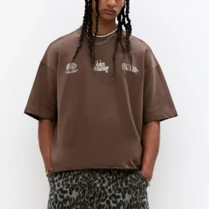Brown T-shirt with Modern Archaeology graphic