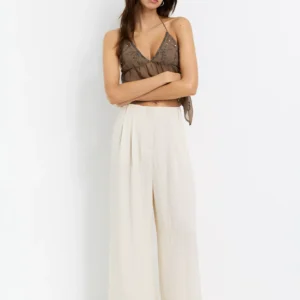 Darted smart trousers Cream